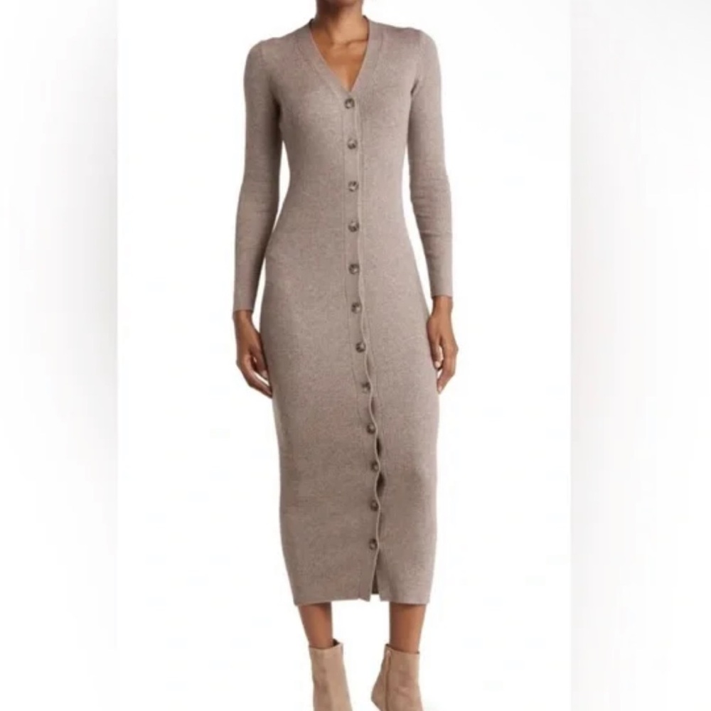 👍🏻💥💥SALE!!💥💥 Ronny Kobo Elegant Long Maxi Brown Button down Cardigan Dress
